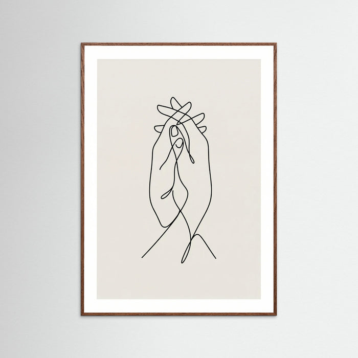 Minimalist Embrace – plakat og kunsttryk