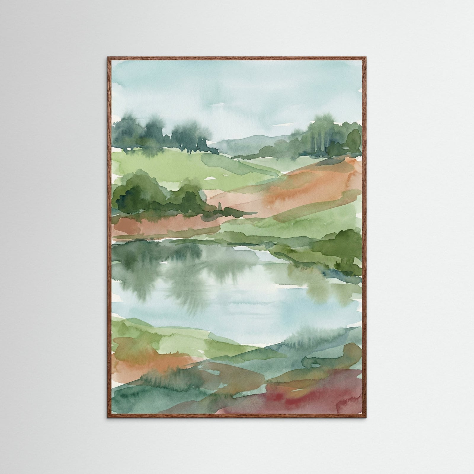 Oak Dark Misty Coastal Abstraction