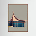 Oak Dark Modernist Canopy