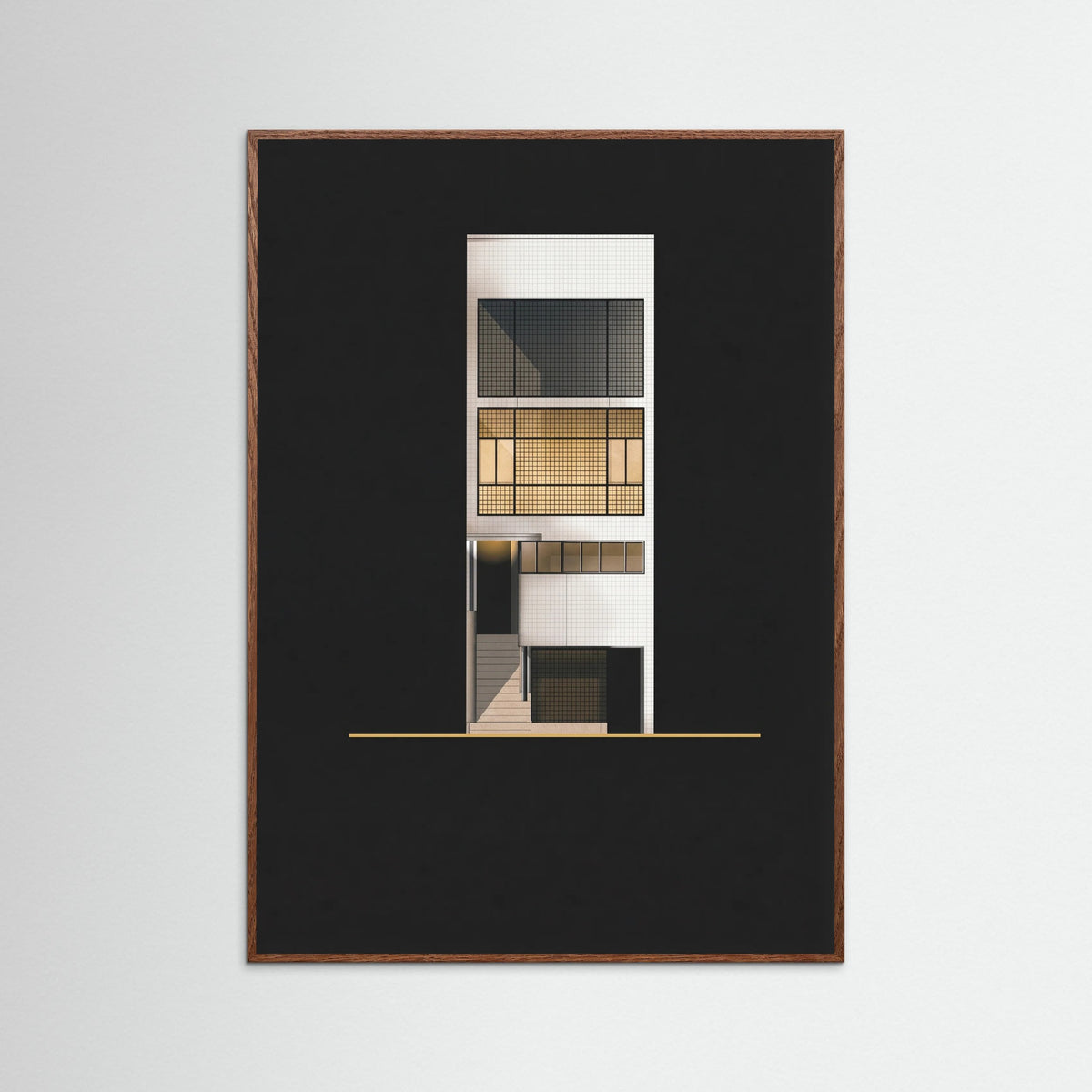 Oak Dark Modernist Facade Black
