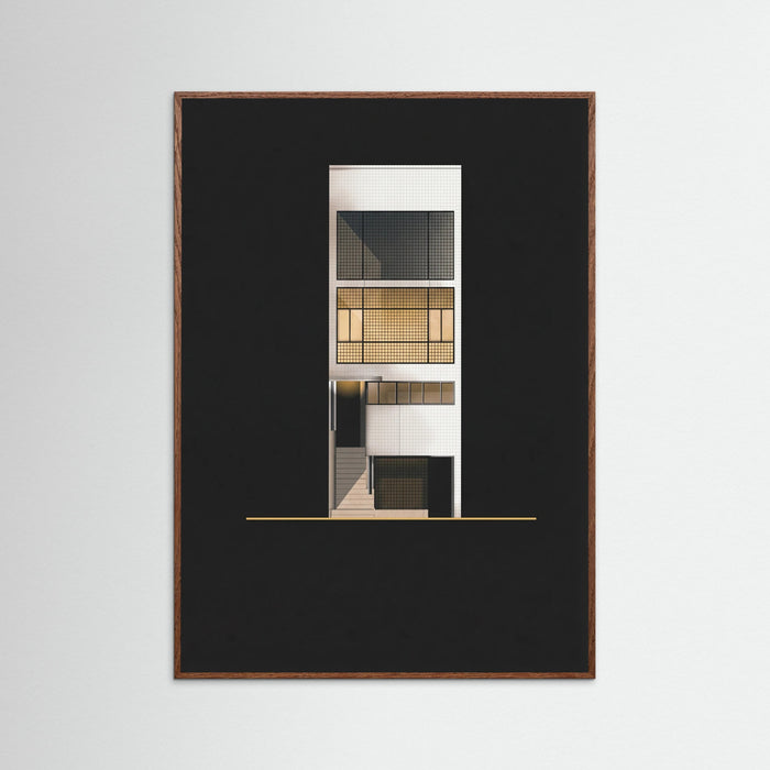 Oak Dark Modernist Facade Black
