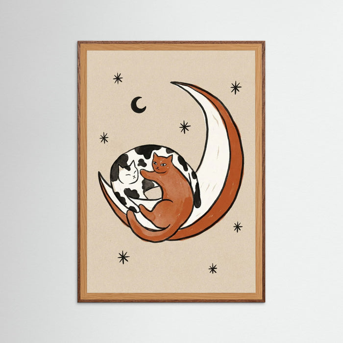 Oak Dark Moonlit Cat Companions