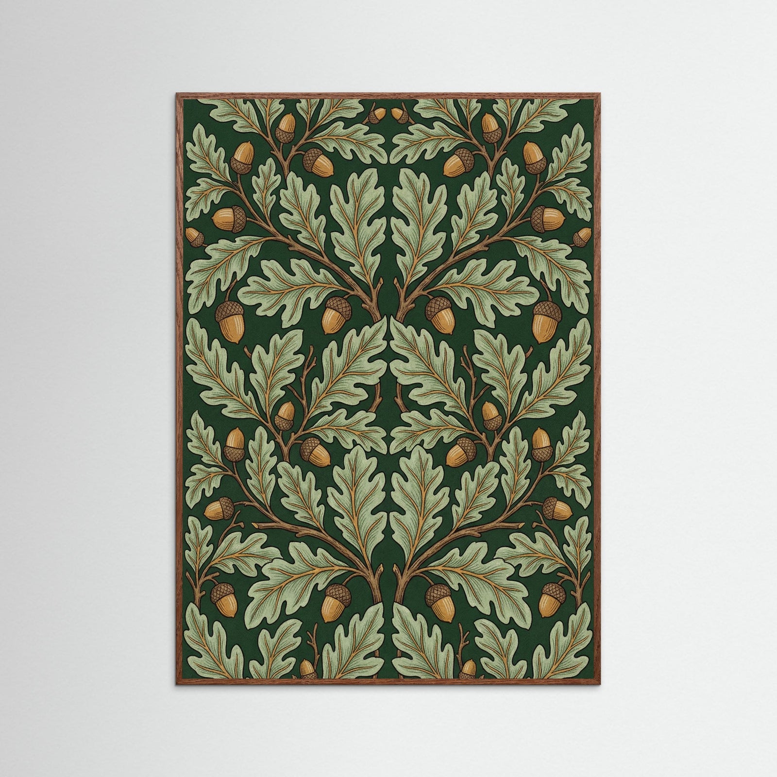 Oak Dark Morris Tulip Motif