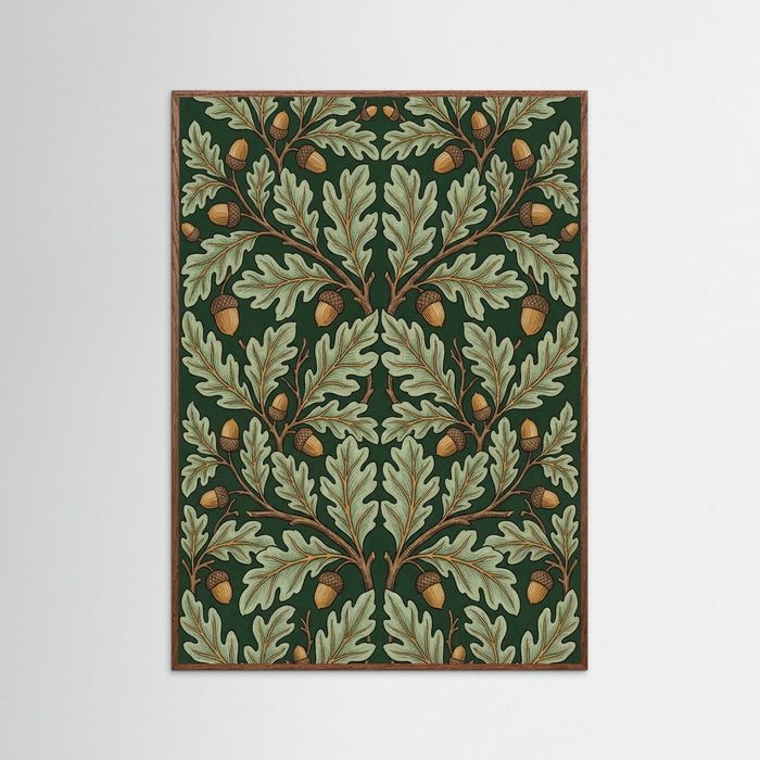 Oak Dark Morris Tulip Motif