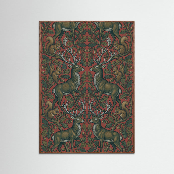 Oak Dark Morrisian Avian Pattern