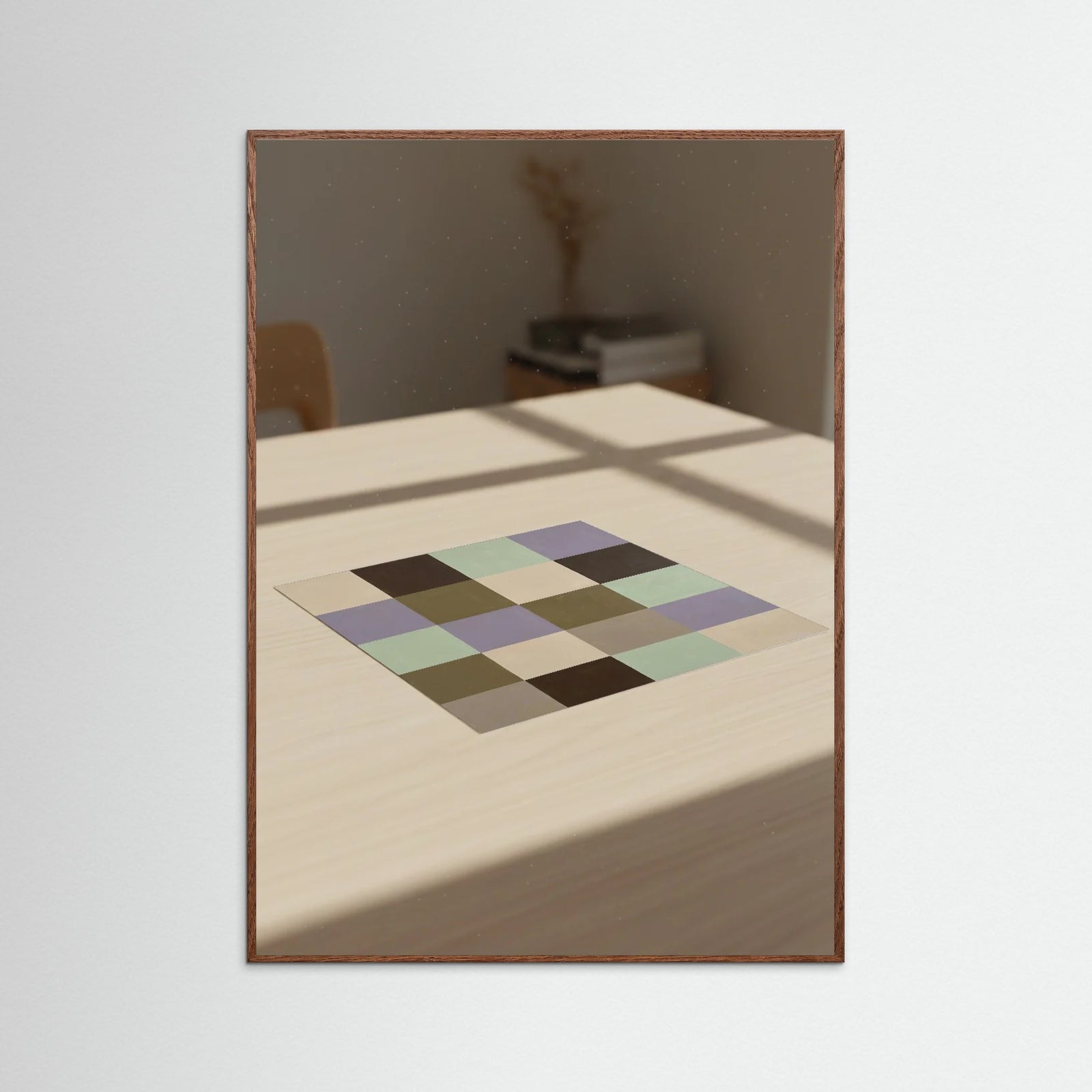 Oak Dark Muted Grid Study