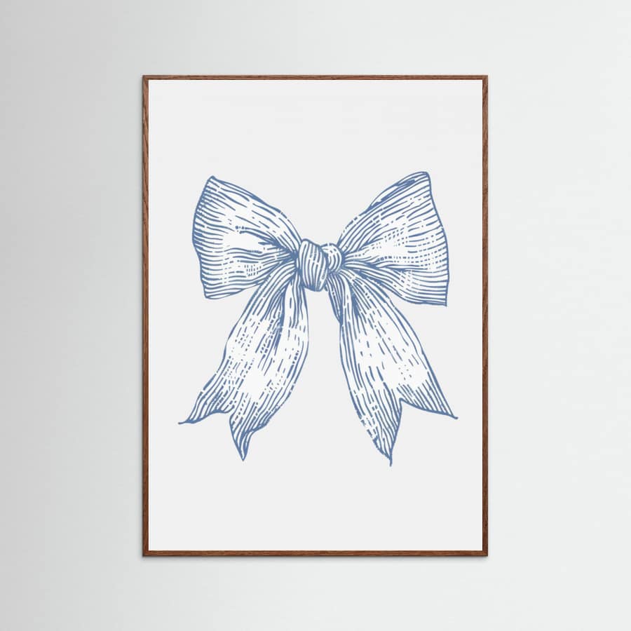 Plakat Nautical Pale Blue Bow – plakat i druk artystyczny
