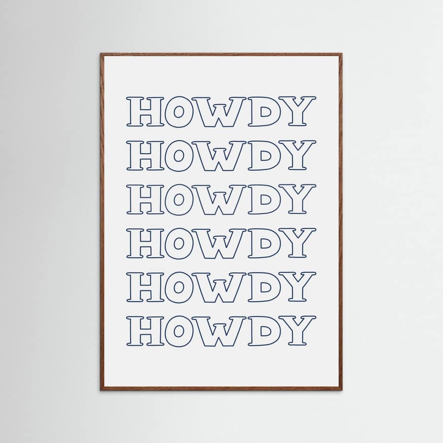 Plakat Navy Blue Howdy – plakat i druk artystyczny