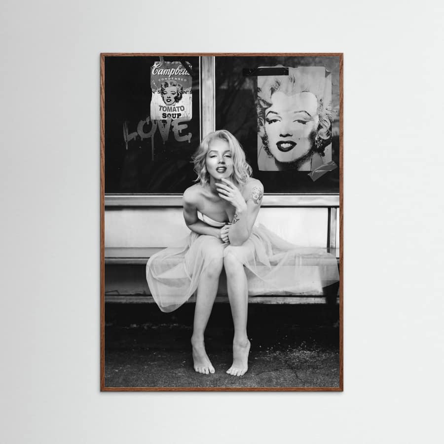 New Marilyn BW Poster – plakat og kunsttryk