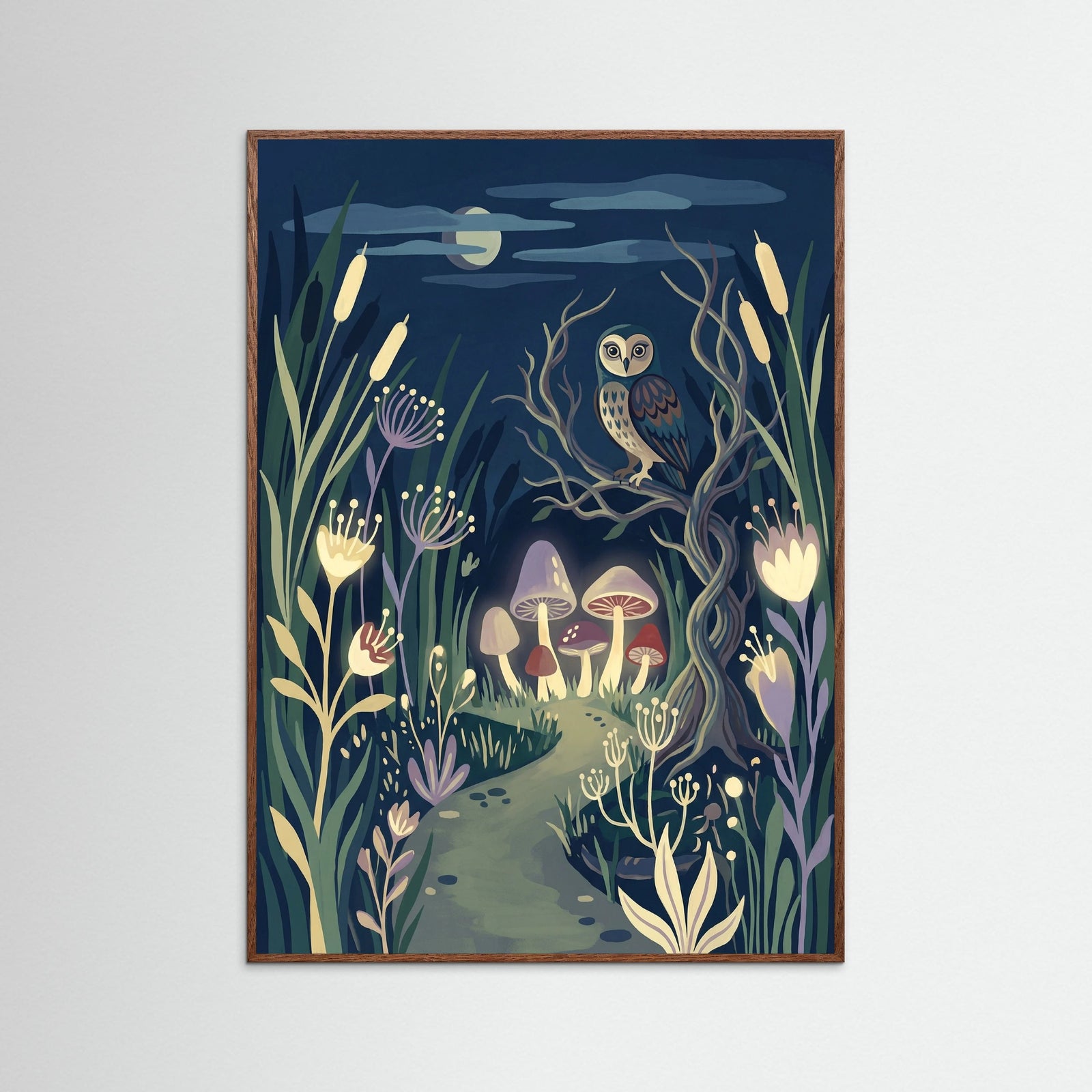 Oak Dark Nocturne Birdscape