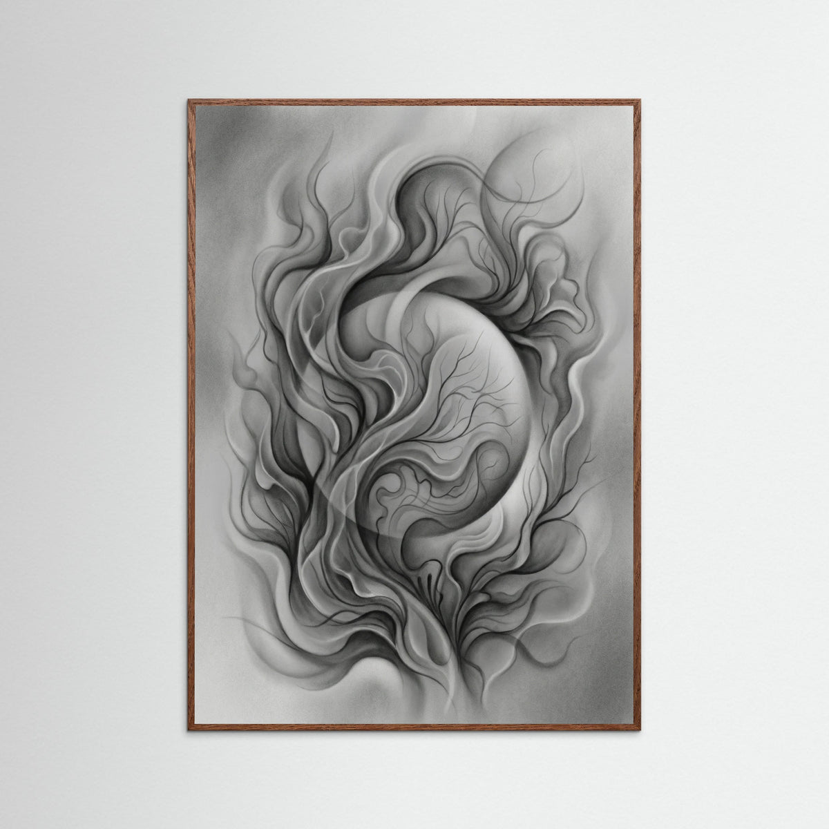 Oak Dark Organic Abstraction