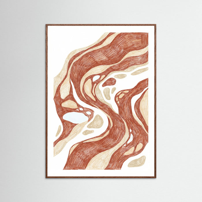 Oak Dark Organic Flow Pink