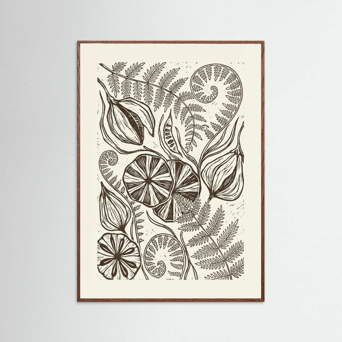 Oak Dark Organic Linework