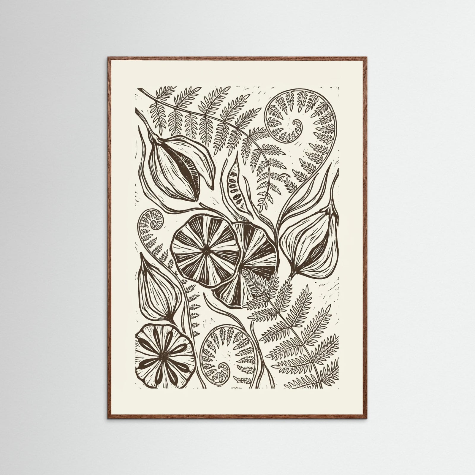 Oak Dark Organic Linework