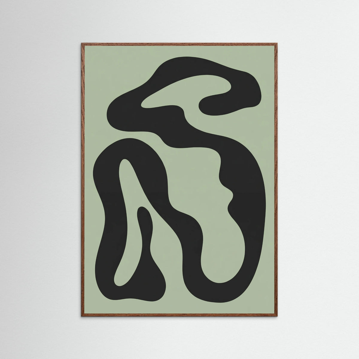 Oak Dark Organic Shapes Abstraction