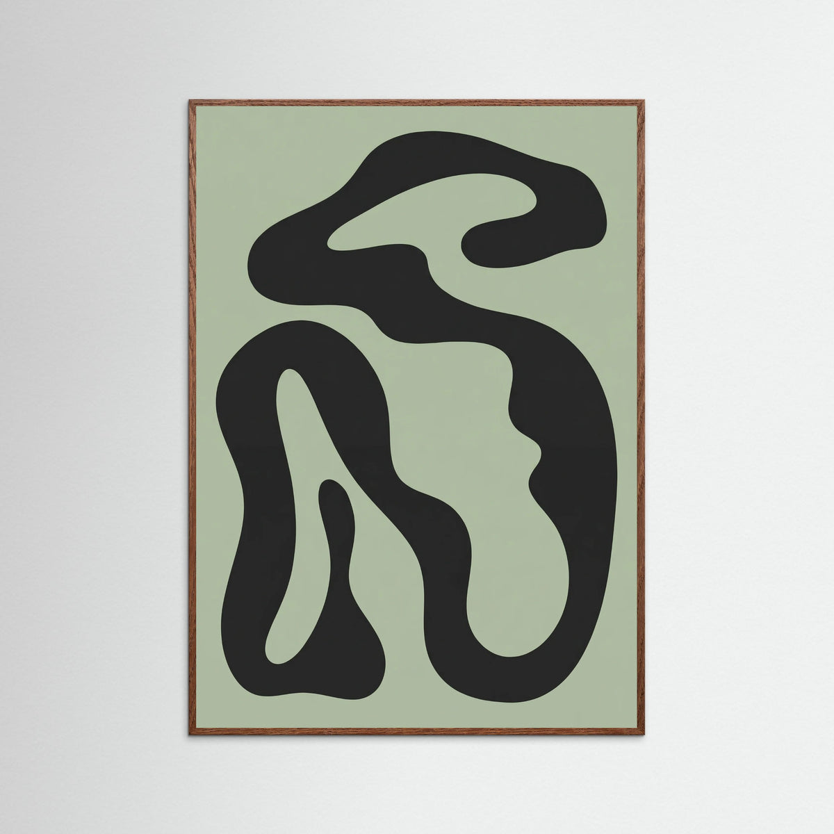 Oak Dark Organic Shapes Abstraction