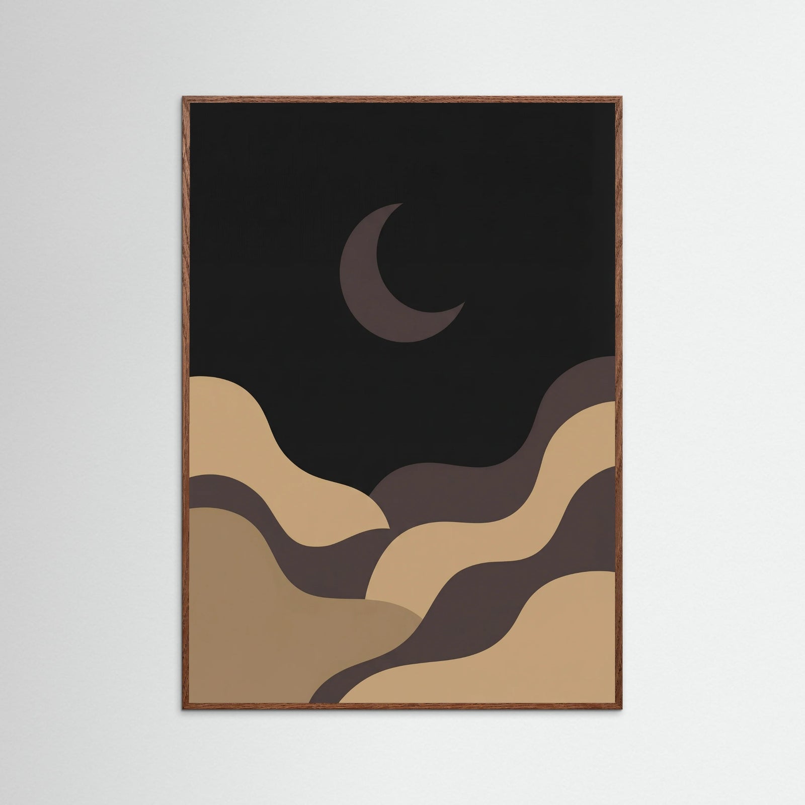 Oak Dark Organic Shapes Night