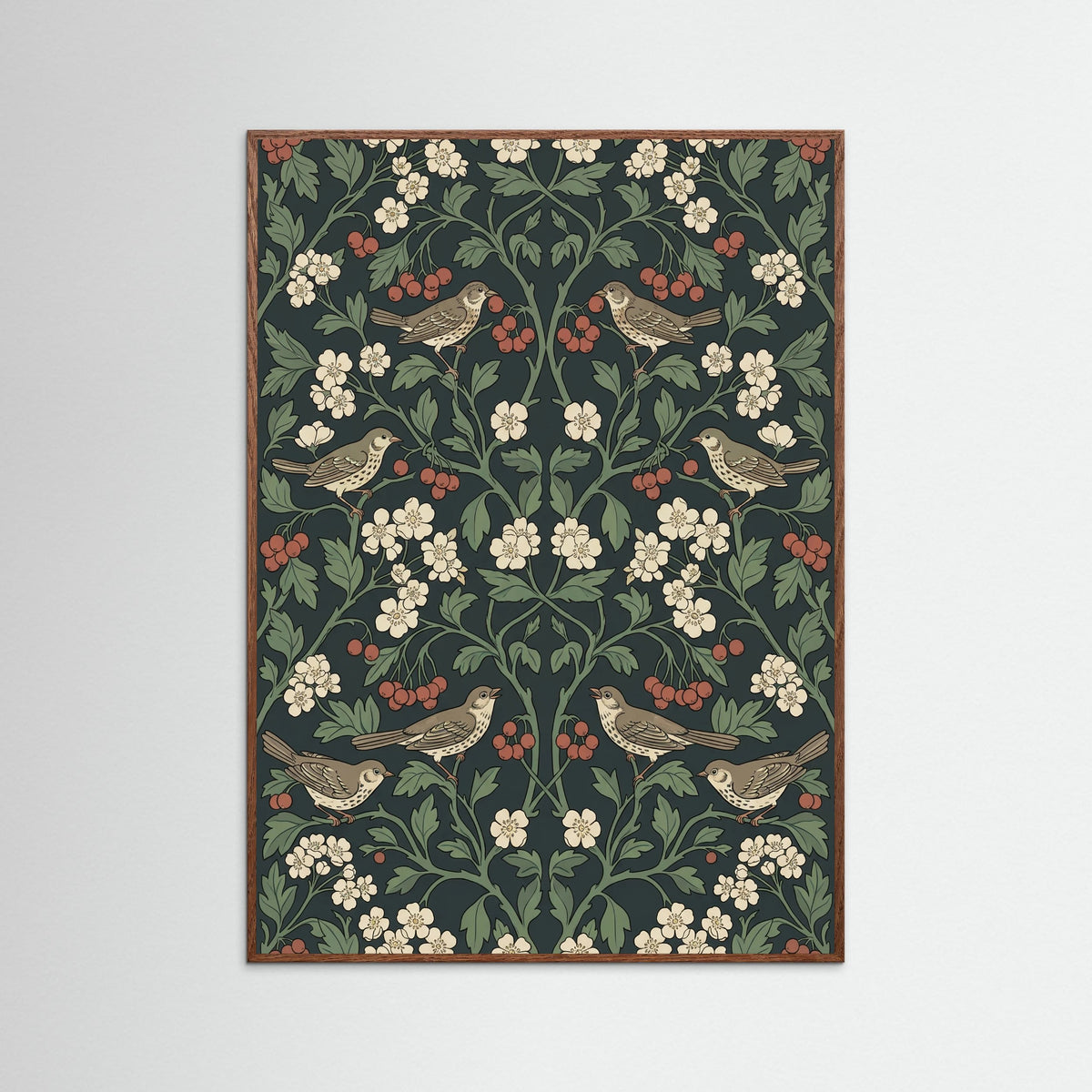 Oak Dark Ornate Botanical Tapestry