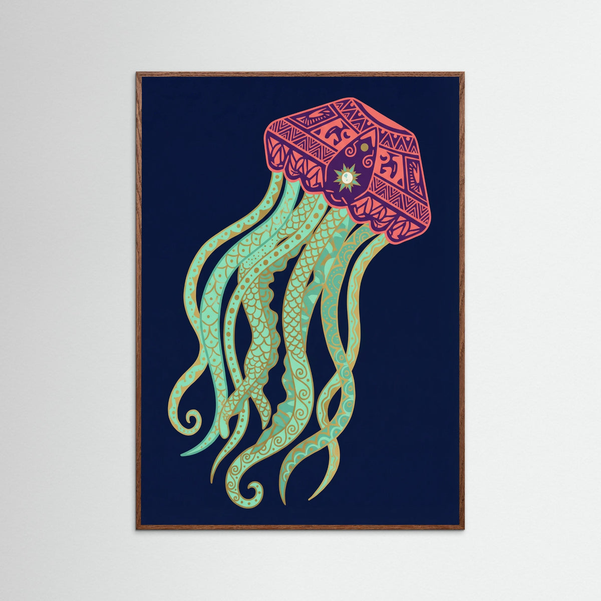 Oak Dark Ornate Ocean Crustacean