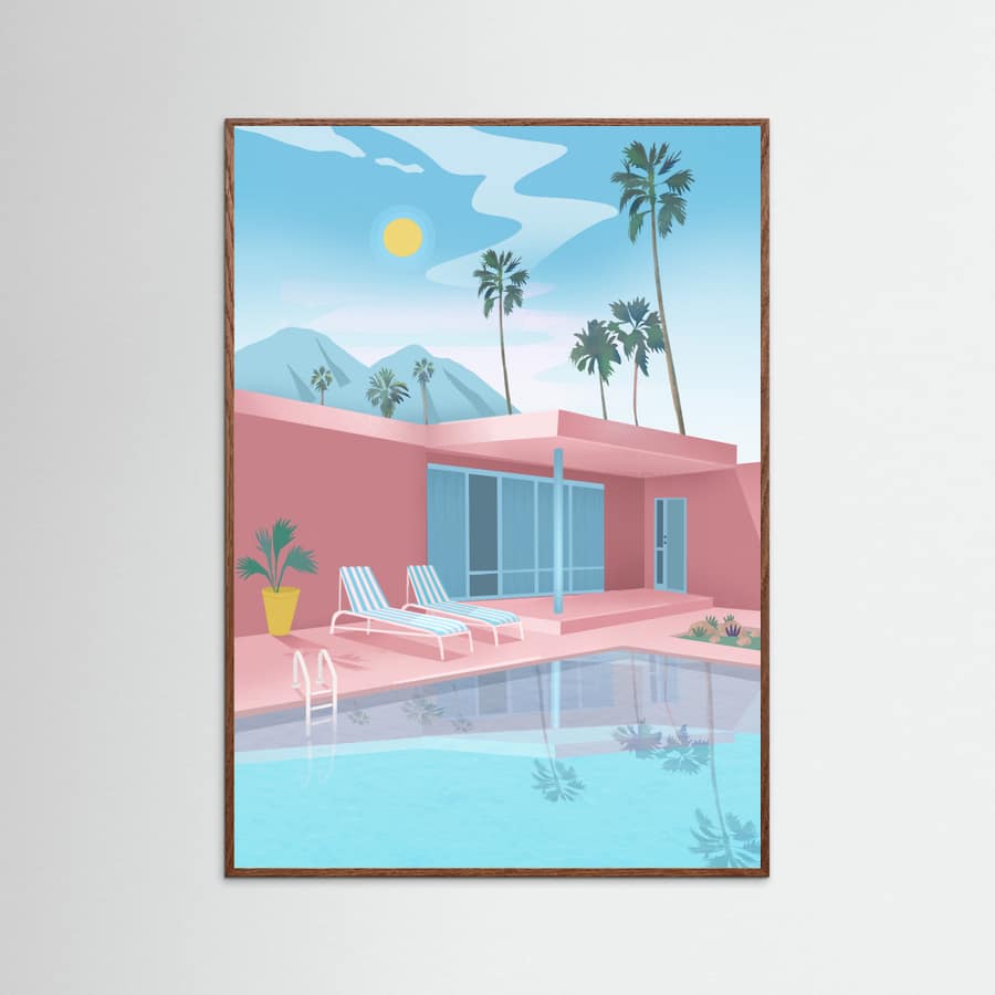 Oak Dark PALM SPRINGS Poster