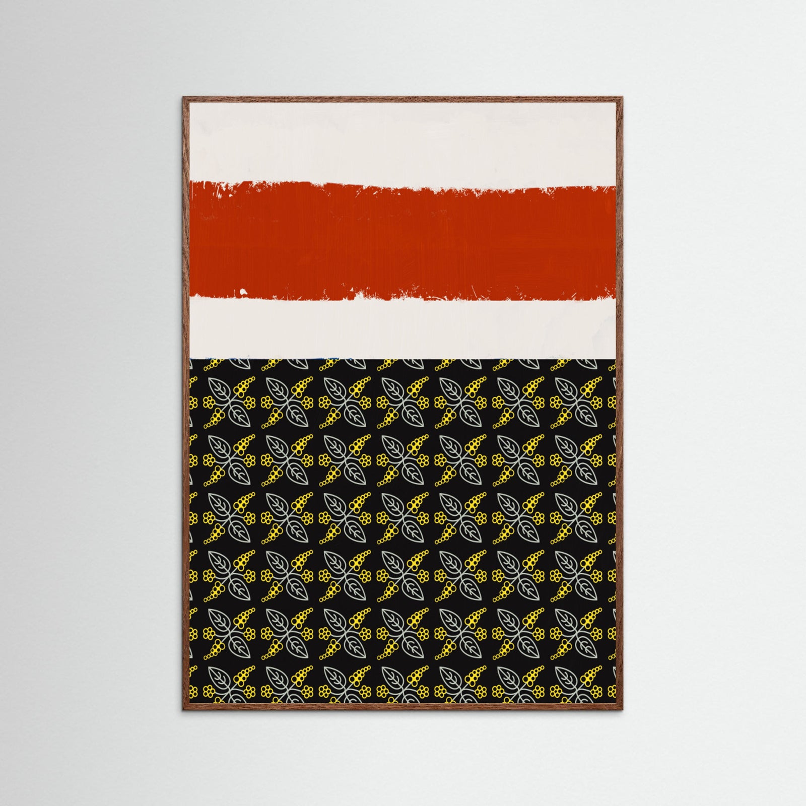 Oak Dark Abstract Collage K8 Poster