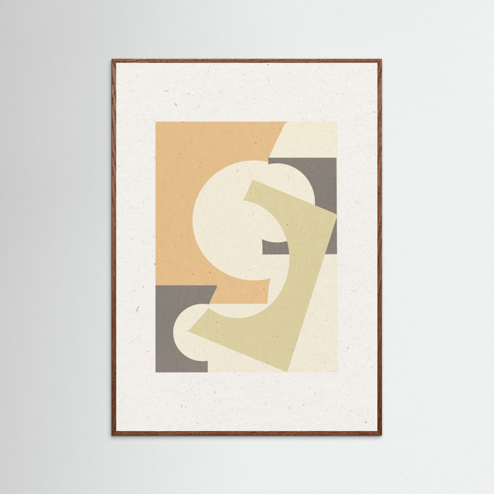 Oak Dark Paper Collage No.1 Poster