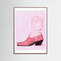 Oak Dark P&c Cowgirlboot Poster