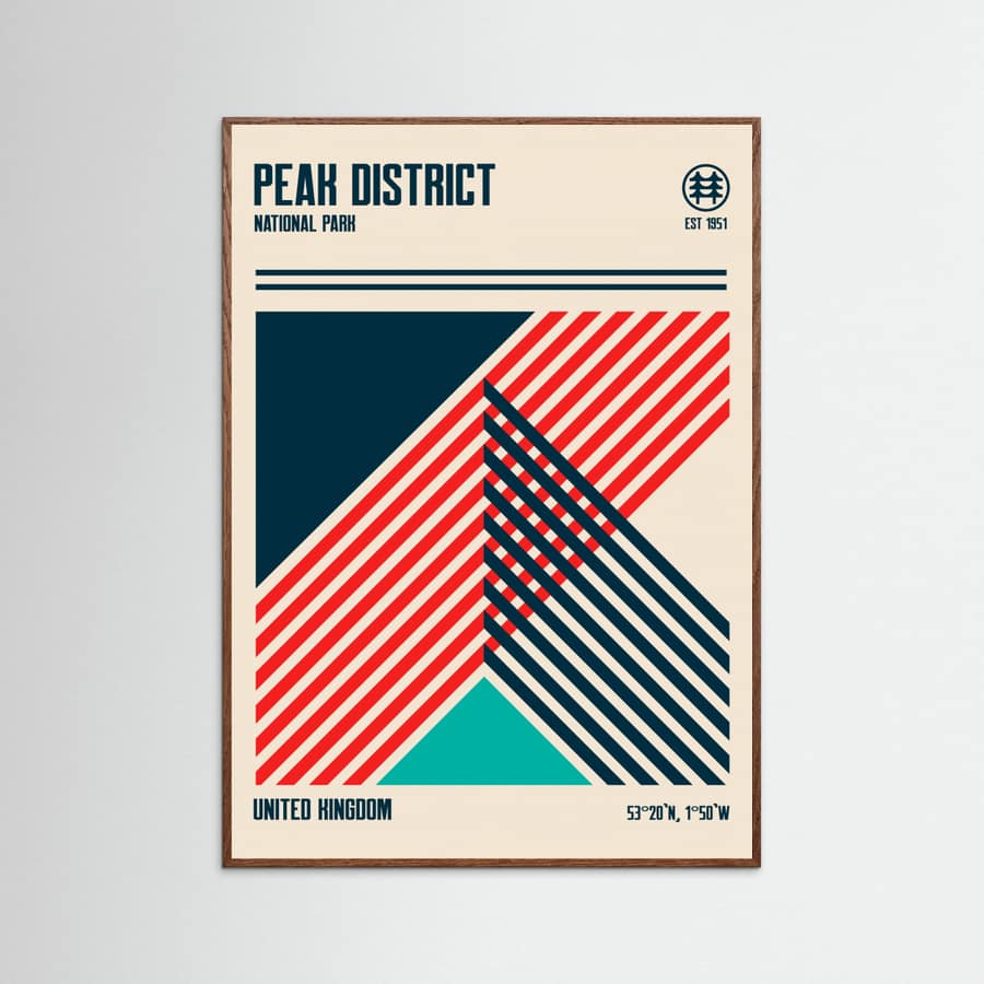 Peak District National Park Travel Poster – Poster und Kunstdruck