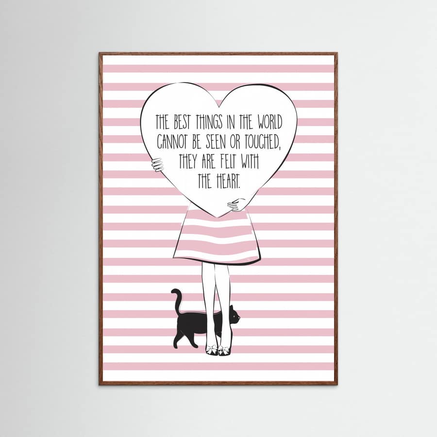 Pink Heart Poster – Poster und Kunstdruck