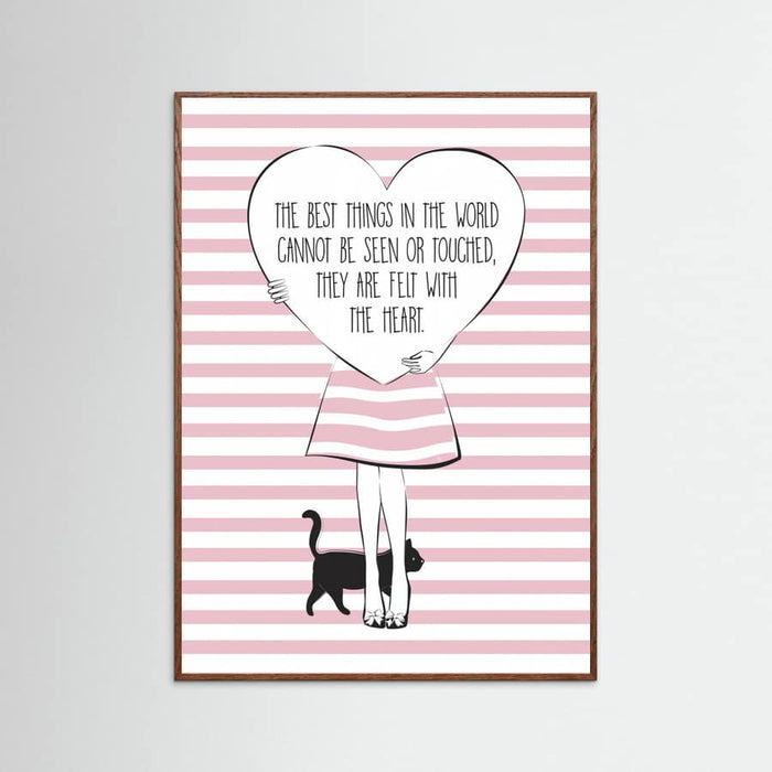 Pink Heart Poster – Poster und Kunstdruck