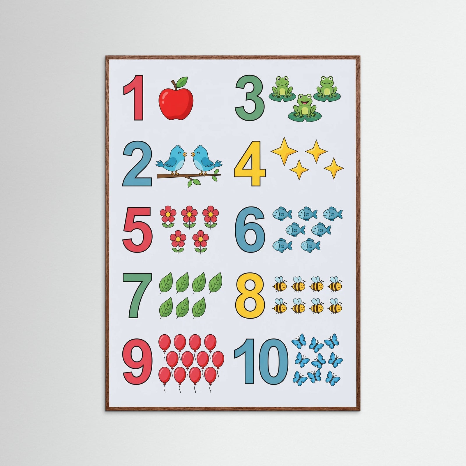 Oak Dark Playful Alphabet Safari