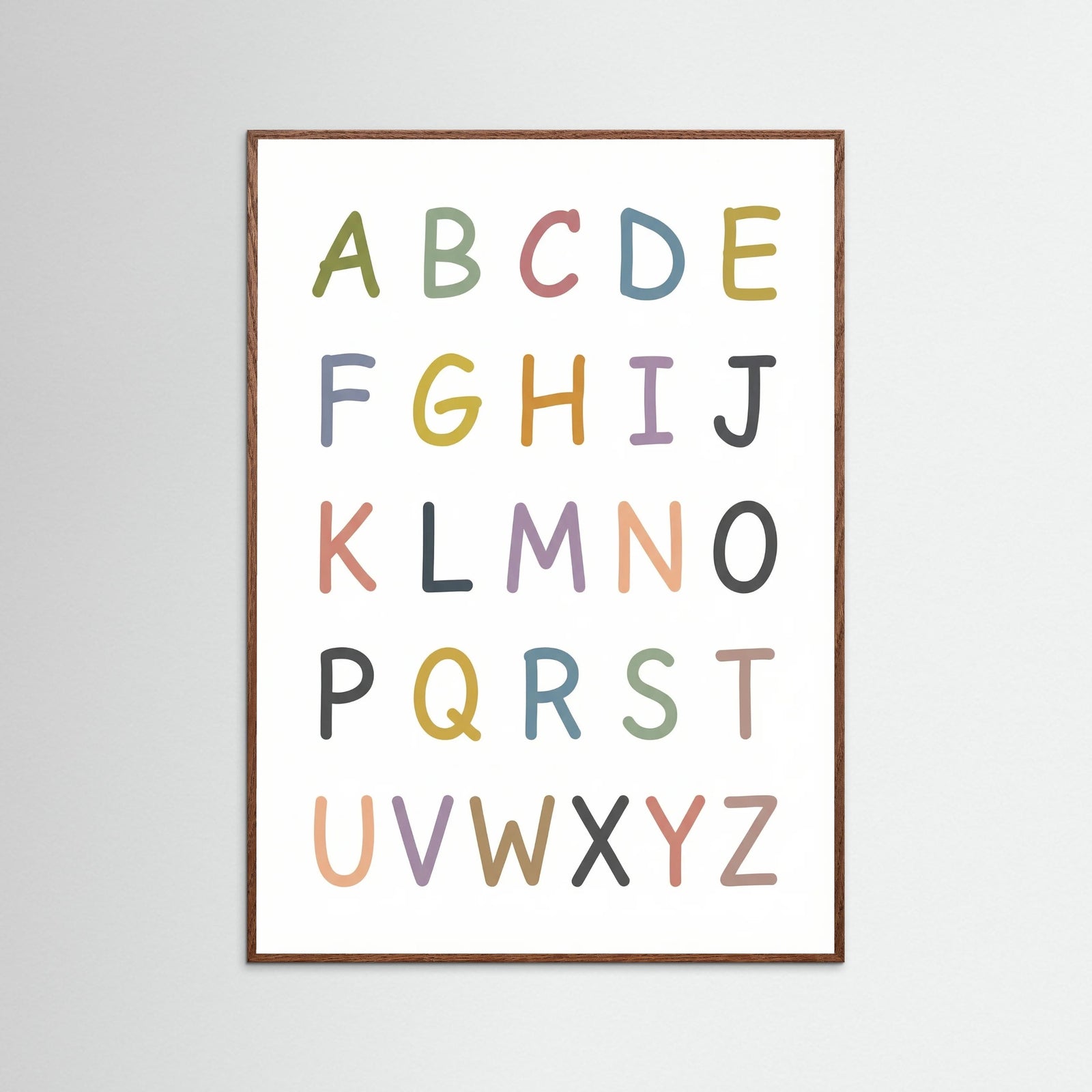 Oak Dark Playful Number Chart