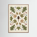 Oak Dark Pressed Garden Blooms