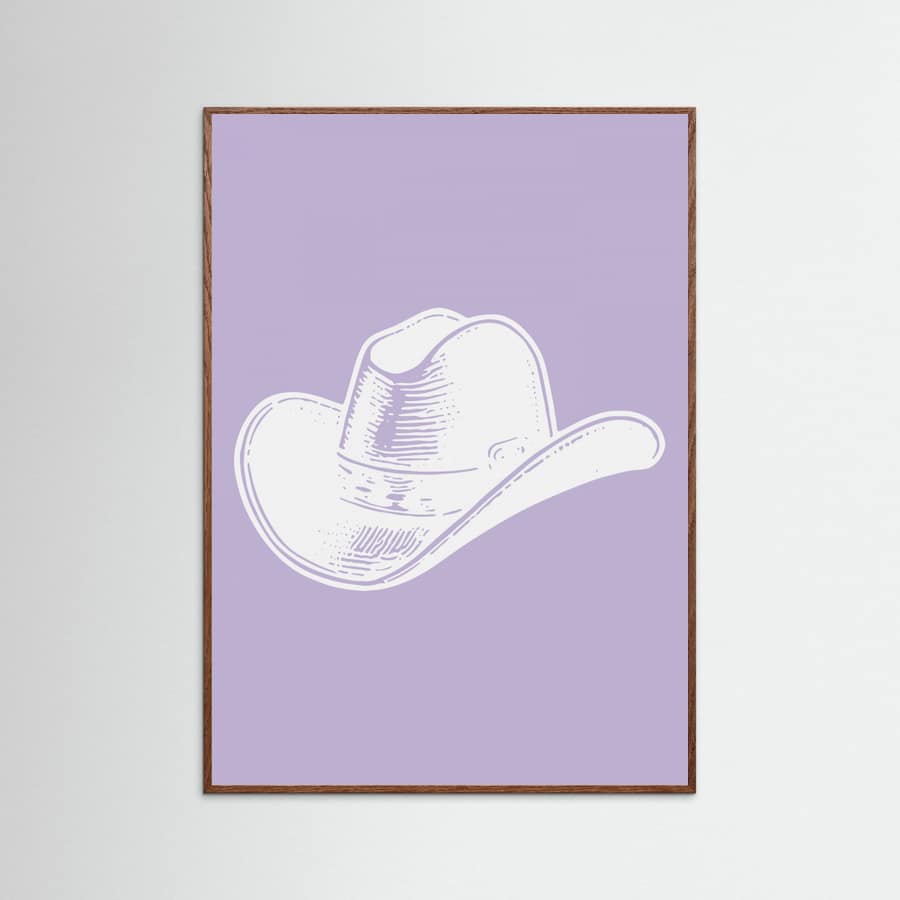 Plakat Purple Cowboy Hat – plakat i druk artystyczny