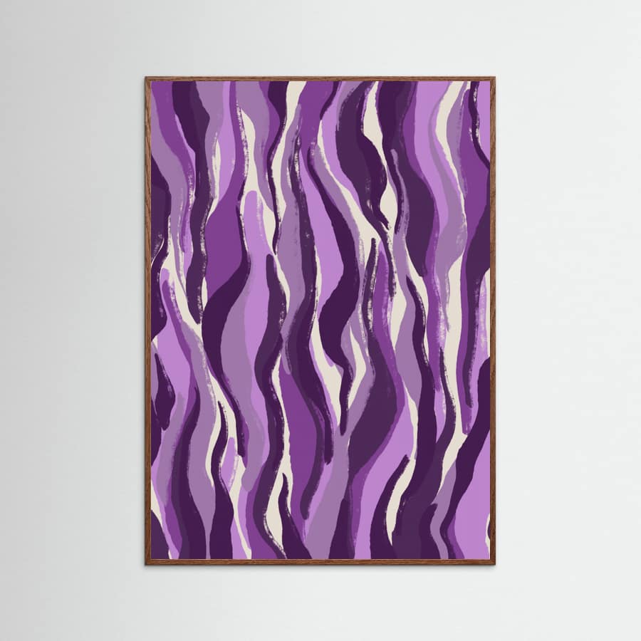 Purple Flame Waves Poster – plakat og kunsttryk