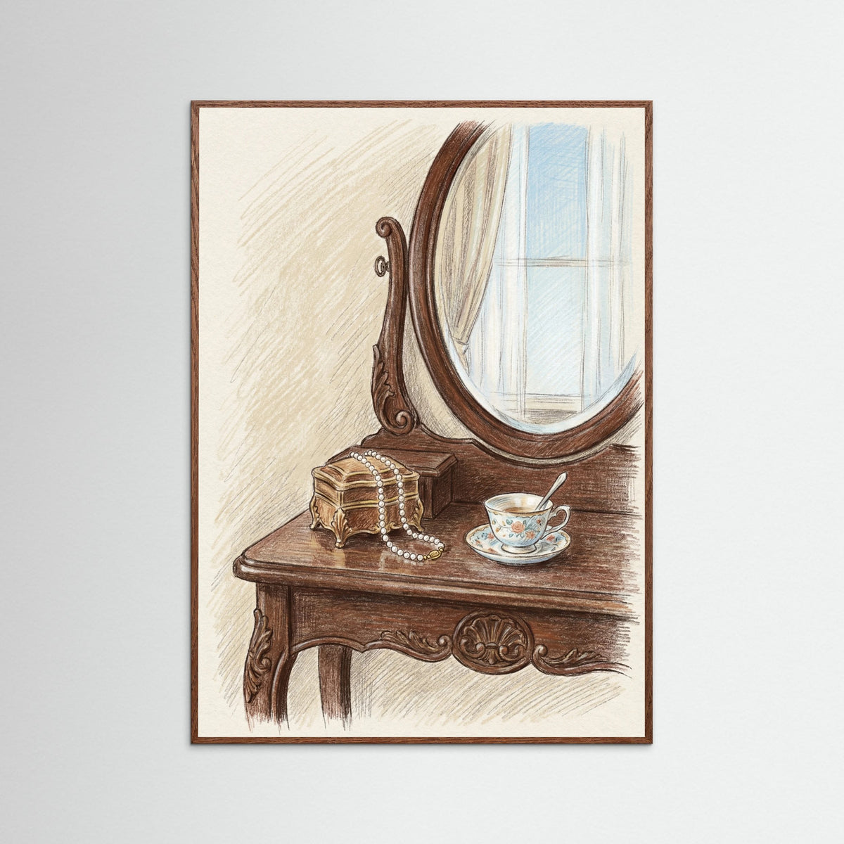 Oak Dark Quiet Boudoir