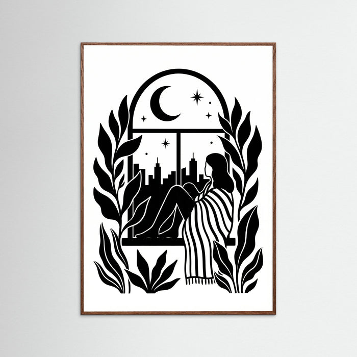 Oak Dark Quiet Contemplation Black