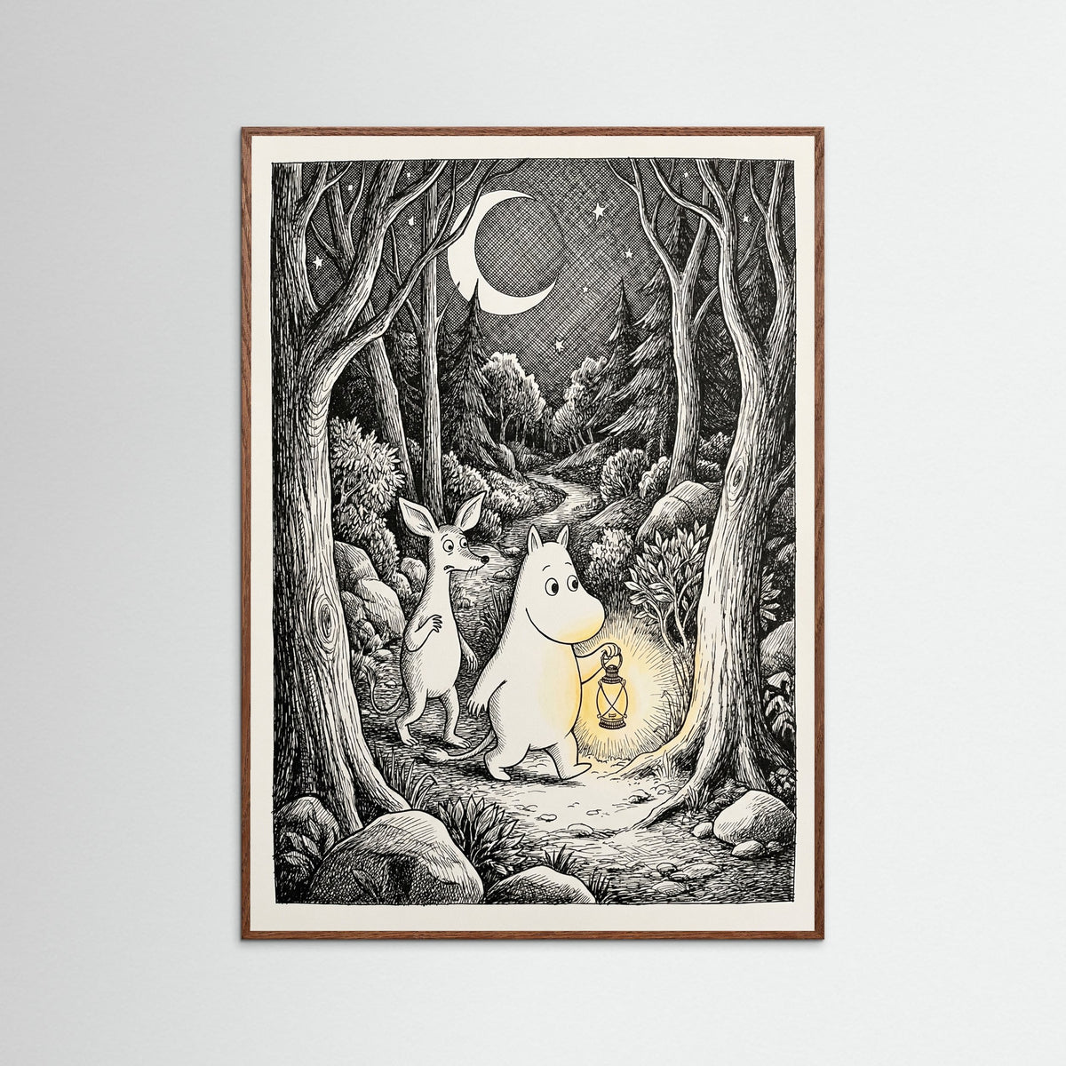 Oak Dark Quiet Moomin Night