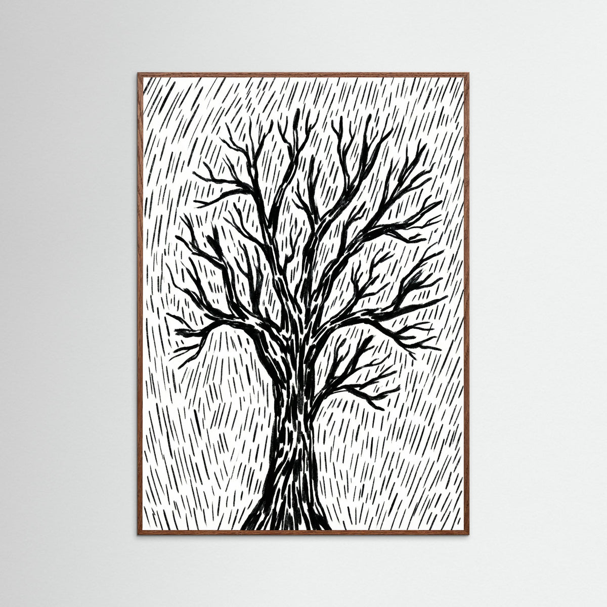 Oak Dark Rainy Day Stroll