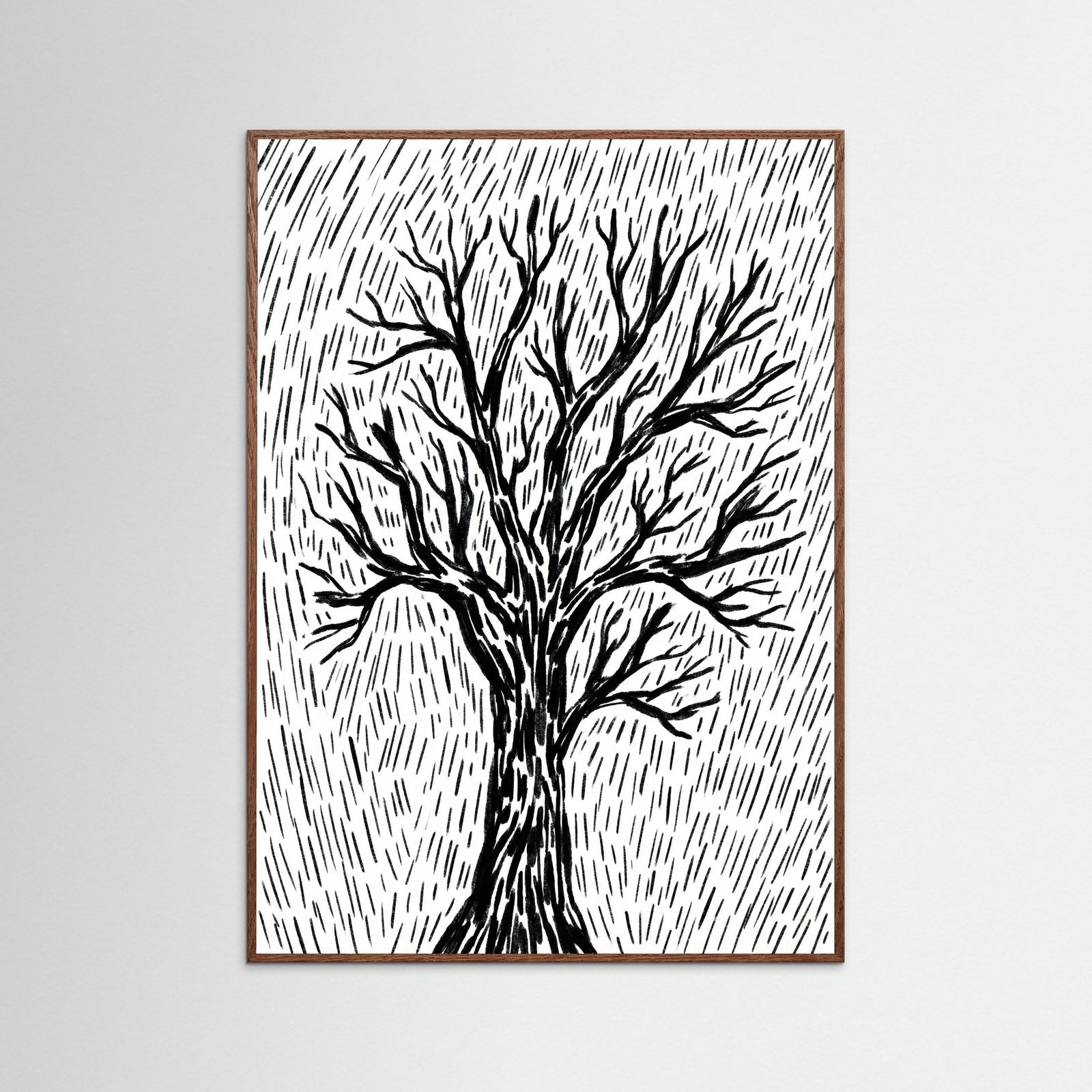 Oak Dark Rainy Day Stroll