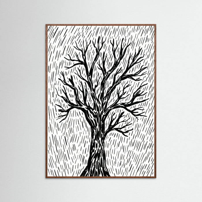 Oak Dark Rainy Day Stroll