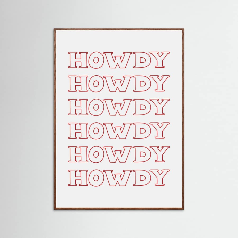 Red Howdy Poster – poster and art print