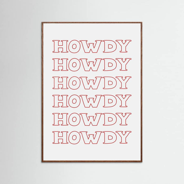 Red Howdy Poster – poster and art print