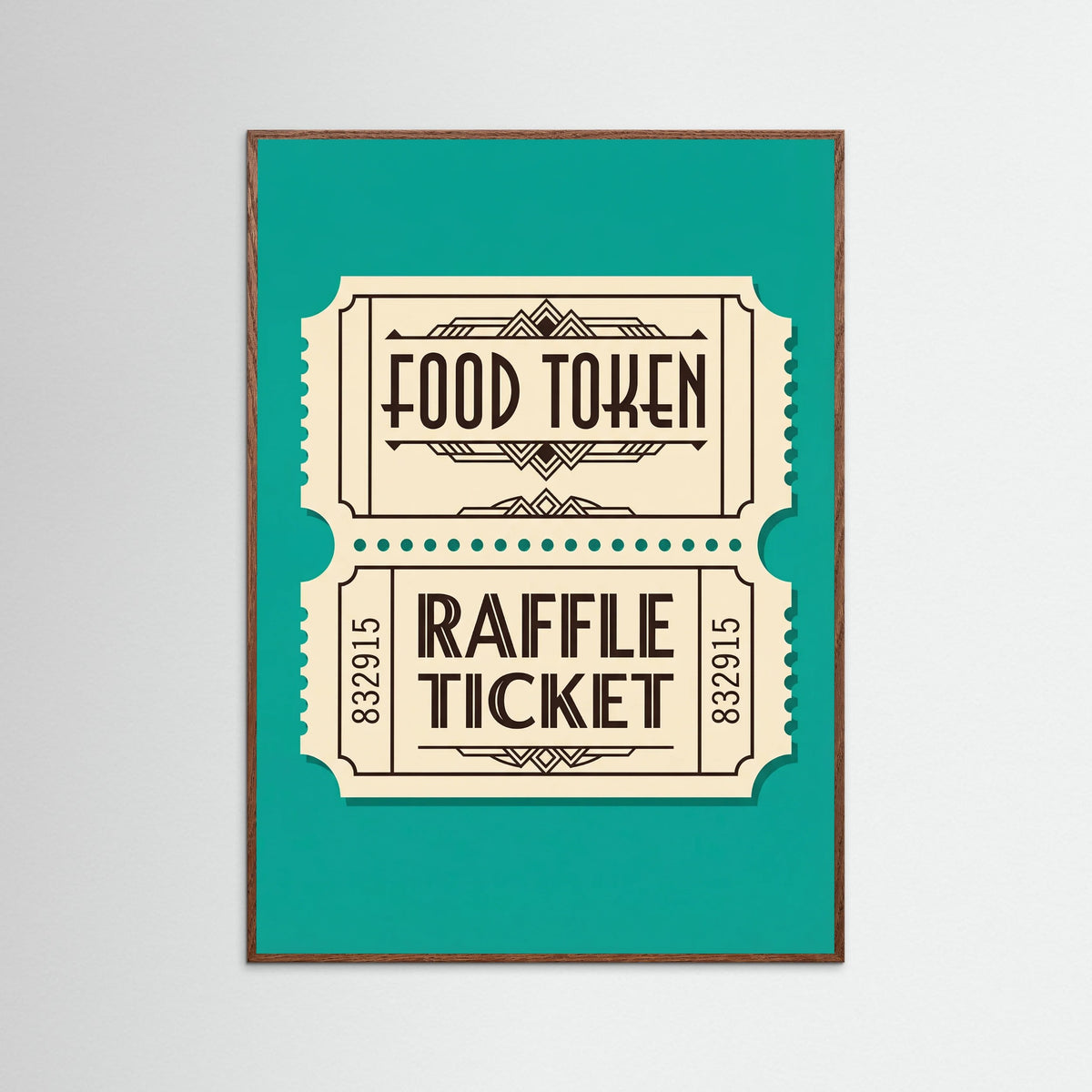 Oak Dark Retro Beverage Tokens