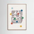 Retro Dots and Paper Poster – plakat og kunsttryk