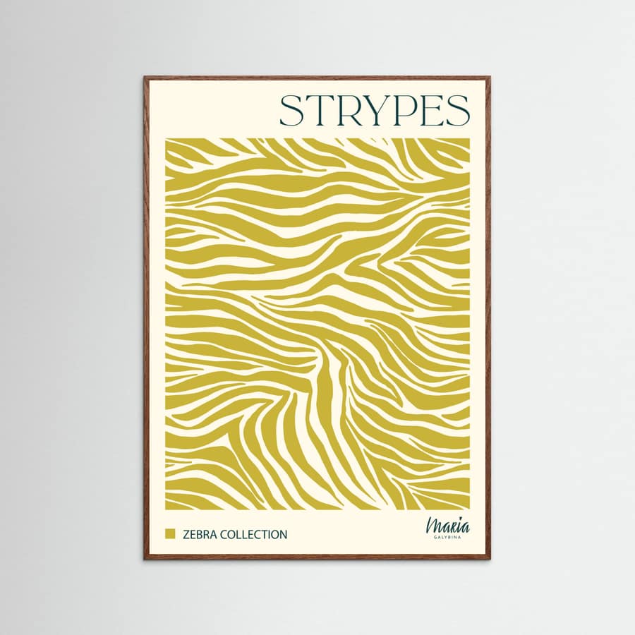 STRIPES. Zebra Collection Poster – plakat og kunsttryk