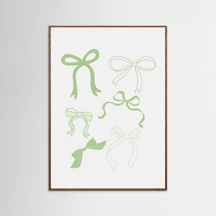 Plakat Sage Green Bows – plakat i druk artystyczny