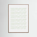 Plakat Sage Green Howdy – plakat i druk artystyczny