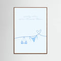 Salty Air Sun Kissed Hair Blue Bikini Poster – poster and art print
