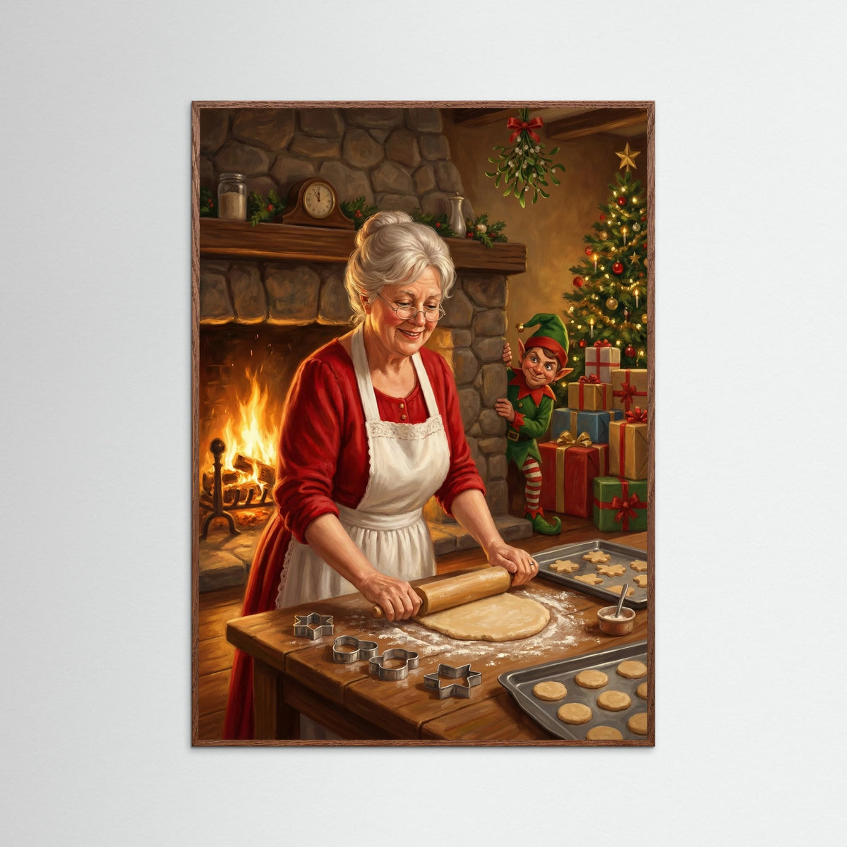 Oak Dark Santas Quiet Moment